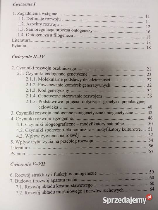 Biologiczne podstawy rozwoju człowieka medycyna Warszawa