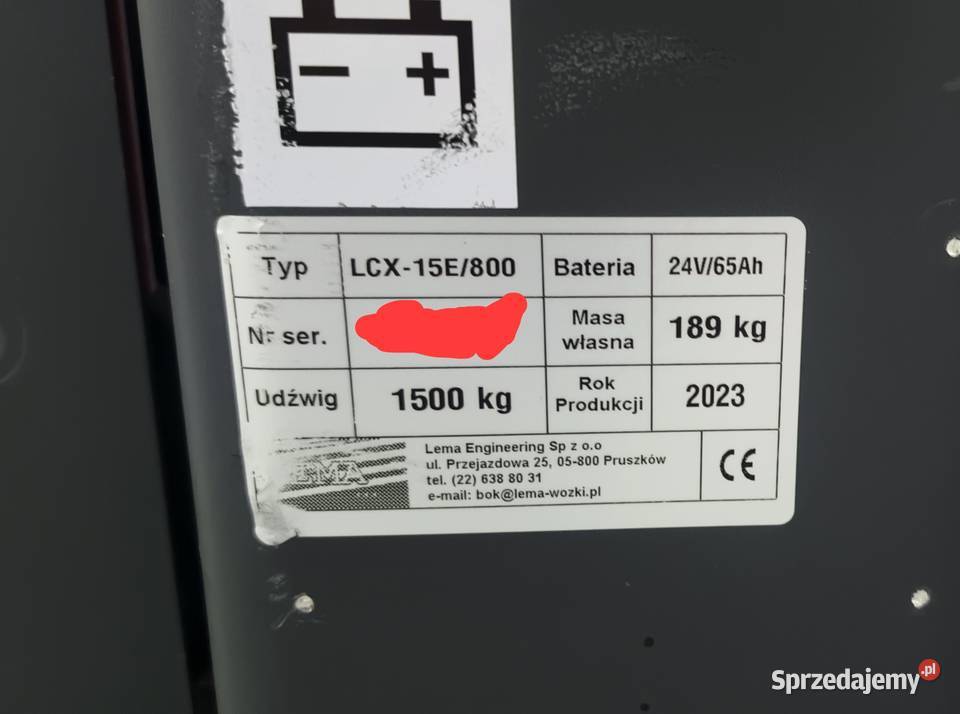 Elektryczny wózek paletowy LEMA Głogowo