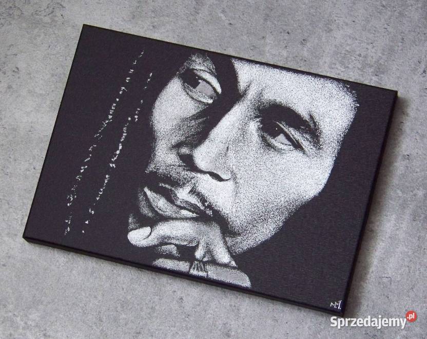 Bob Marley obraz ręcznie grawerowanyStaloryt