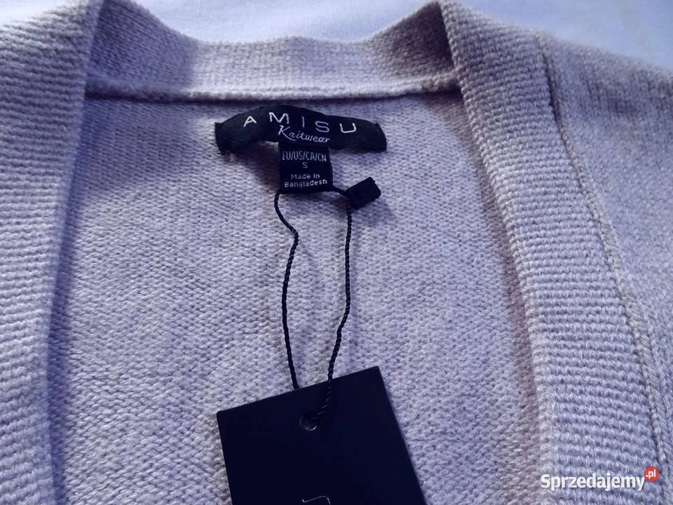 Amisu Ciepły sweter Kardigan Nowy 36 S Nowy Sącz