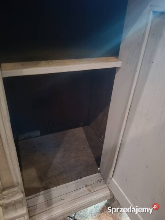 Stara szafka stolik z litego drewna z marmurowym 35cm kujawsko-pomorskie Lipno