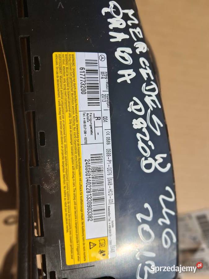 Poduszka AIRBAG fotela prawego Mercedes W246 Stalowa Wola