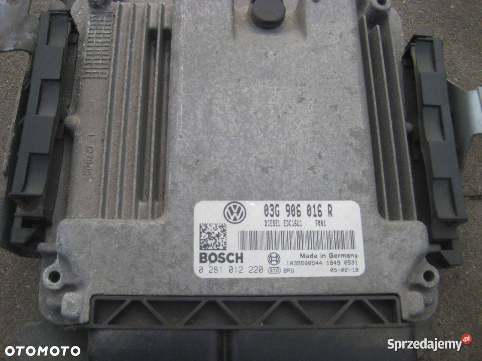 VW GOLF V 19TDI KOMPUTER SILNIKA 03G906016R osobowe Rakoniewice