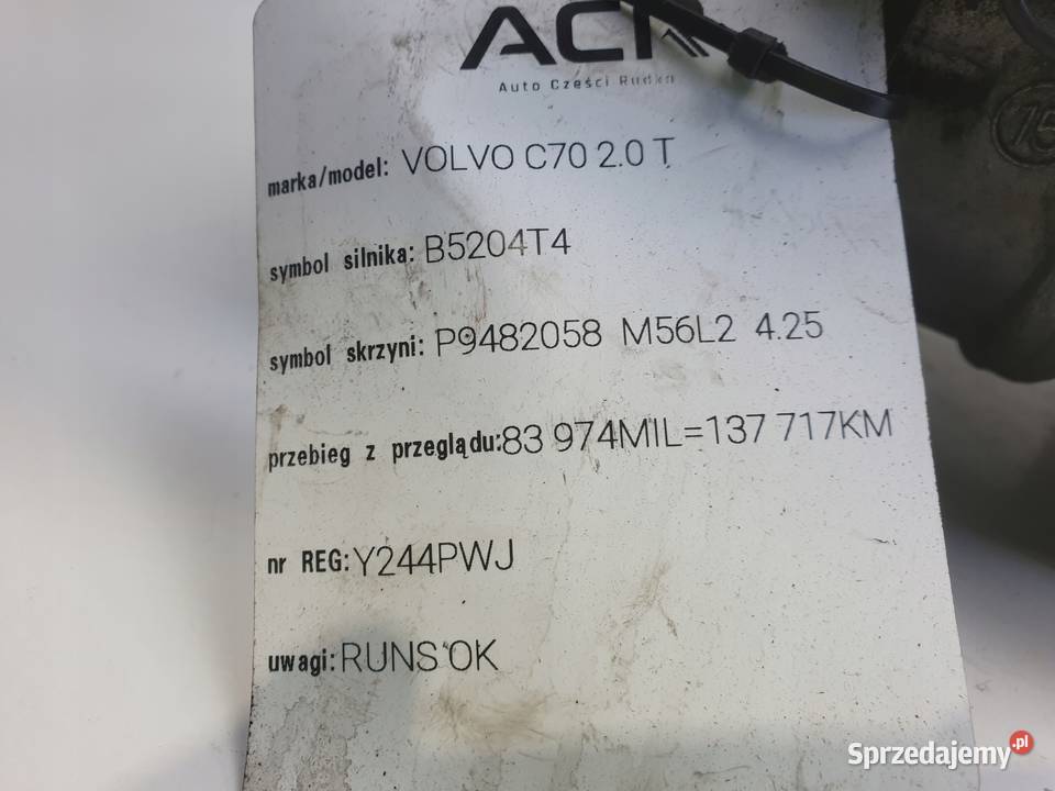 SPRĘŻARKA KLIMATYZACJI Volvo C70 II 20 T 9171703 Chełm