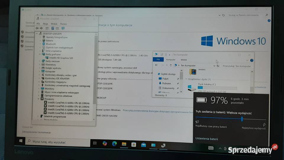 Lenovo LTE4G LedFullHD 15 256SSD Windows10PRO Strzegocice