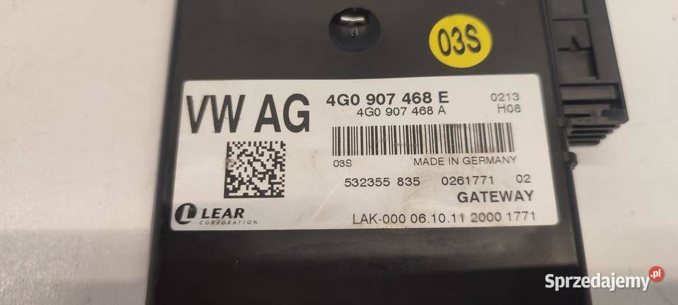 AUDI A7 4G MODUŁ STEROWNIK GATEWAY 4G0907468E