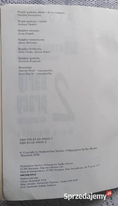 Matematyka wokół nas Algebra Karty pracy Rok wydania 2006 Małkinia Górna