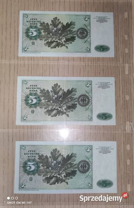 Banknot 5 Mark 1991 Milicz
