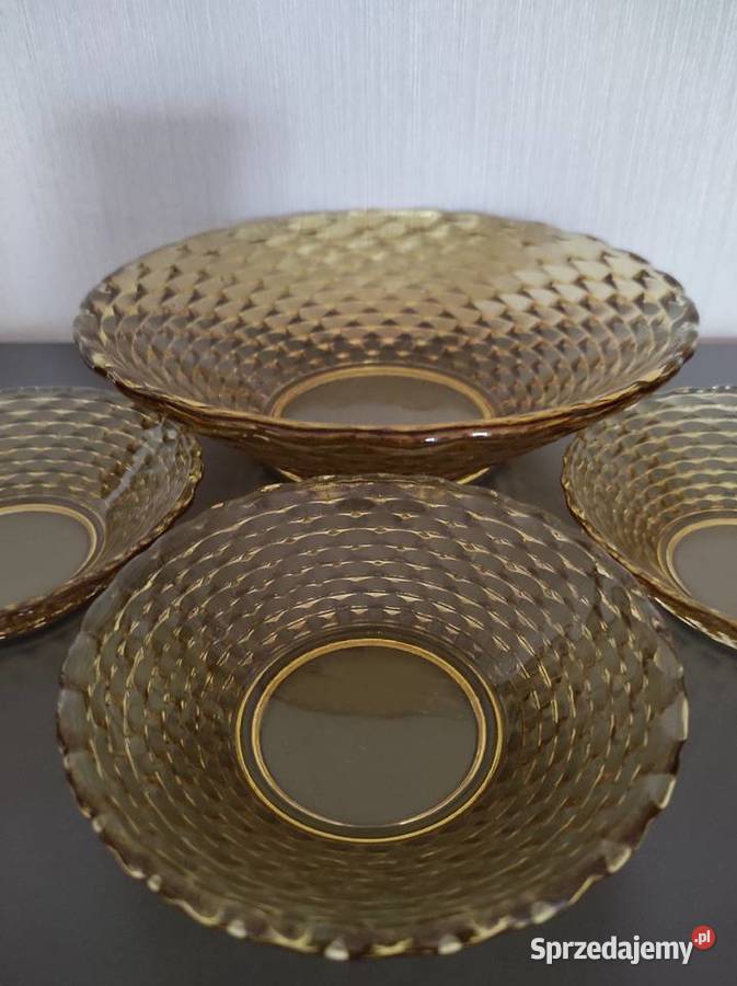 Salaterki miski szkło Prądniczanka PRL 4 podlaskie Białystok