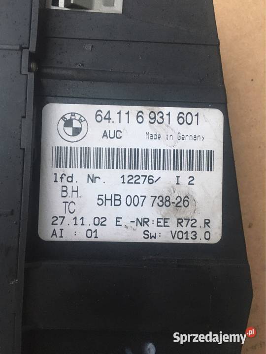 Panel klimatyzacji Bmw e46 Lift 64116931601 Chojnice