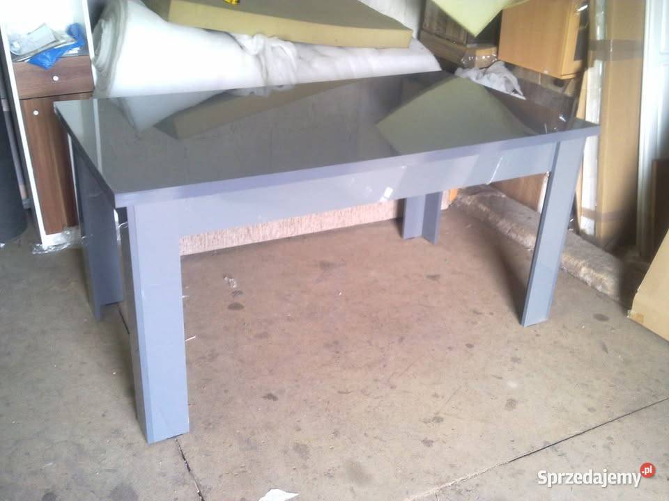 Stół szary połysk 160x90 180x90 Nowy Wieruszów