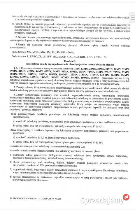 Działka budowlana 1550 m2 Więzowno