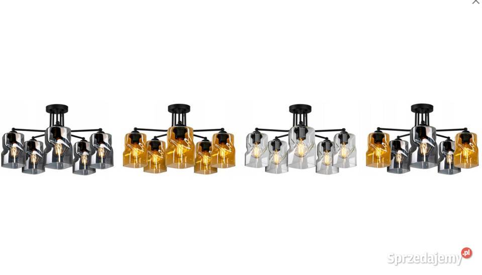 LAMPA SUFITOWA 5 ramienna SZKLANA kolory Polska Oświetlenie Choroszcz