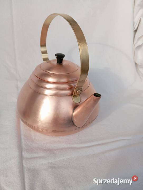 CZAJNIK IMBRYK MIEDZIANY STARY Pozostałe Niemodlin