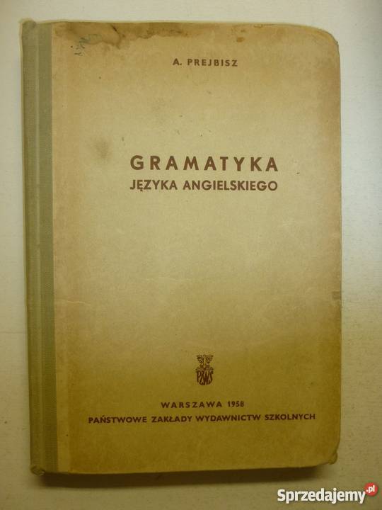 GRAMATYKA JĘZYKA ANGIELSKIEGO PREJBISZ sprzedam