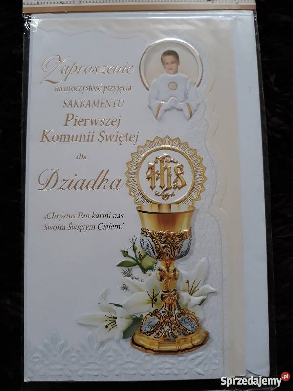 Zaproszenie babci i dziadka Chrzestnej Matki i Sosnowiec