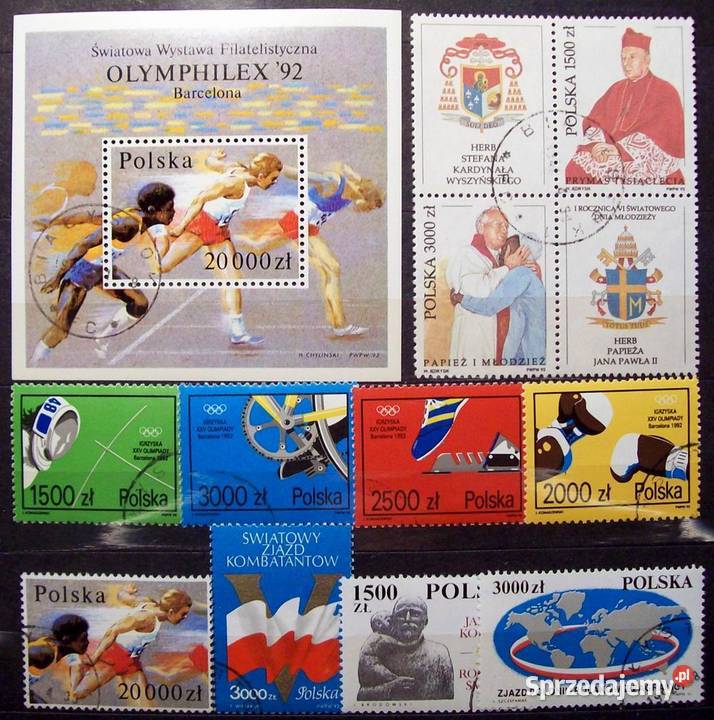 Znaczki polskie 1992 III kwartał Leźnica Wielka sprzedam