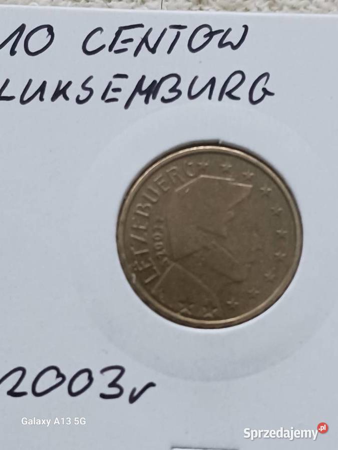 10 Centów Luksemburg 2003 r Antyki, Sztuka, Kolekcje Konin