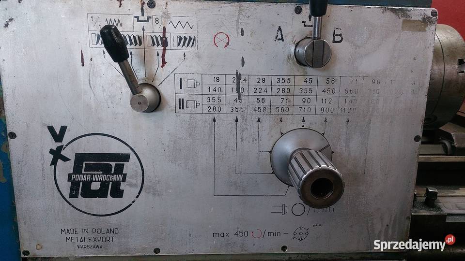 Tokarka TUR 50 x 1000 Przelot 70 TUR50S Opalenica