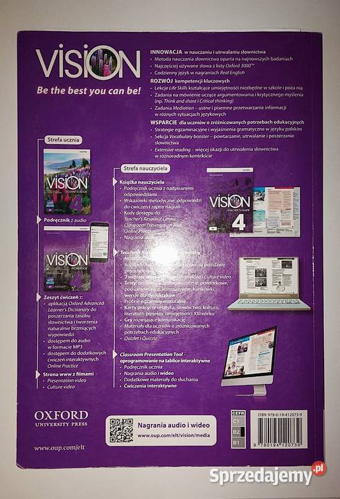 Vision 4 Workbook kod online Książki do nauki języka obcego łódzkie Opoczno