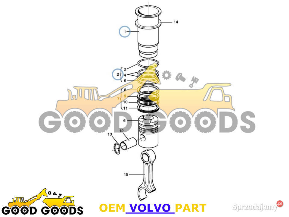 VOLVO TULEJA CYLINDRA TD122KHE TD122KAE L180C Władysławów
