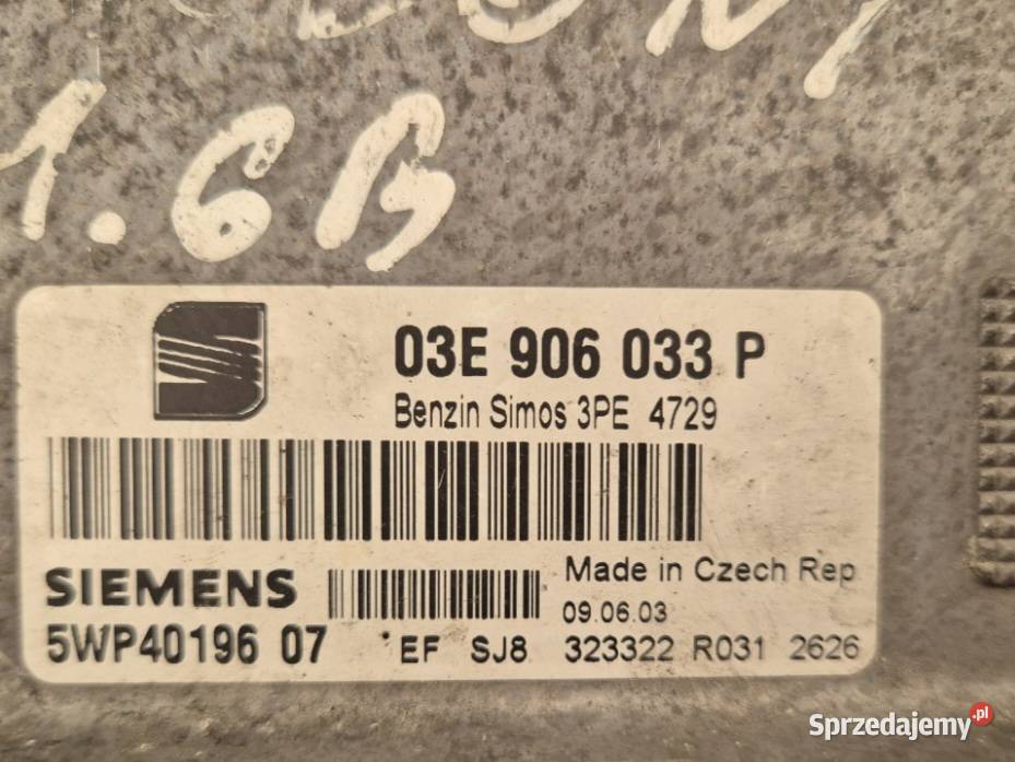 KOMPUTER STEROWNIK SILNIKA SEAT IBIZA III 14 16V Działoszyce