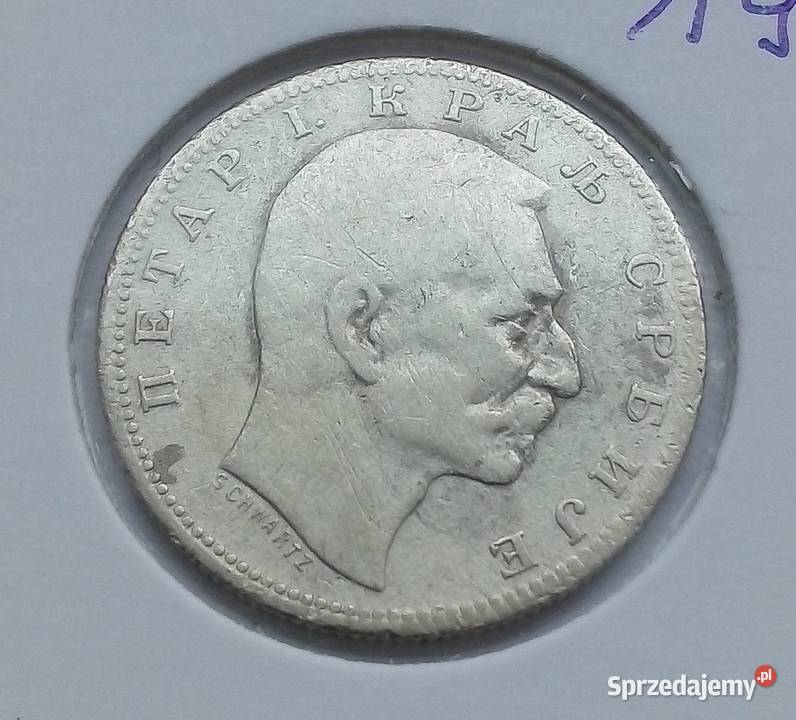 SERBIA 1 DINAR1912 r SREBRO 0835 PIOTR Legionowo