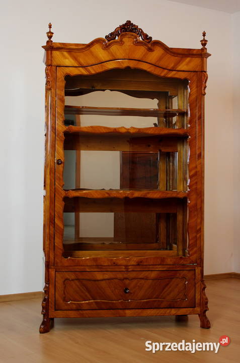 Serwantka witryna Ludwik Filip renowacji antyki Meble kujawsko-pomorskie Zielonka