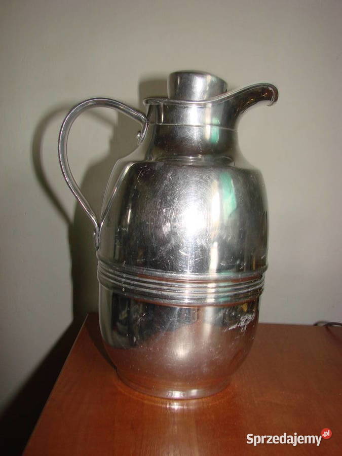 niemiecki aluminiowy dzbanek termiczny PRL Pruszcz Gdański
