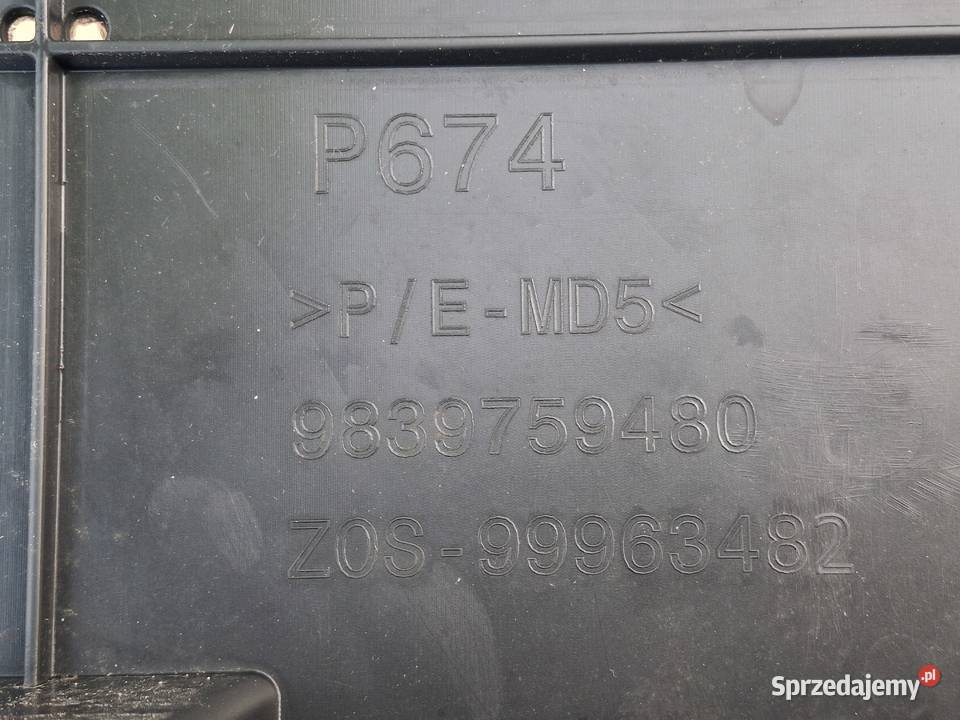 PEUGEOT 3008 III OSŁONA PŁYTA POD ZDERZAK PRZÓD Bieleń