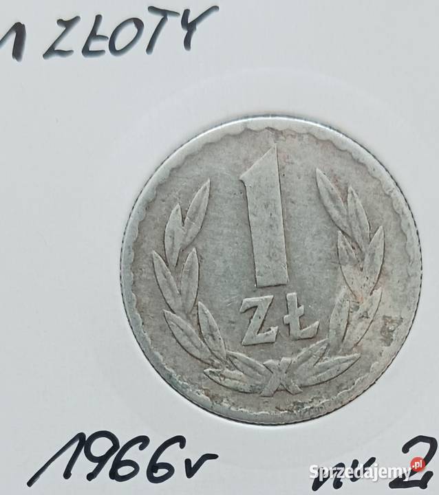 1 Złoty 1966 r 2 PRL ładne Konin