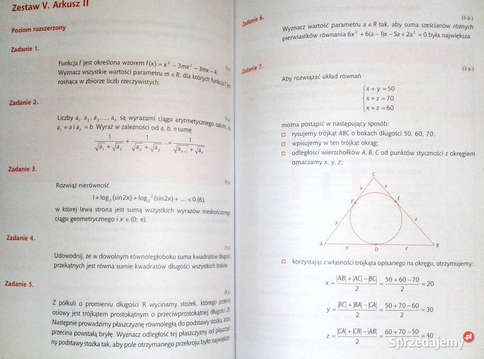 Matematyka Cz 2 Matura 2005 J Człapiński J Uss miękka Pozostałe lubelskie Chełm