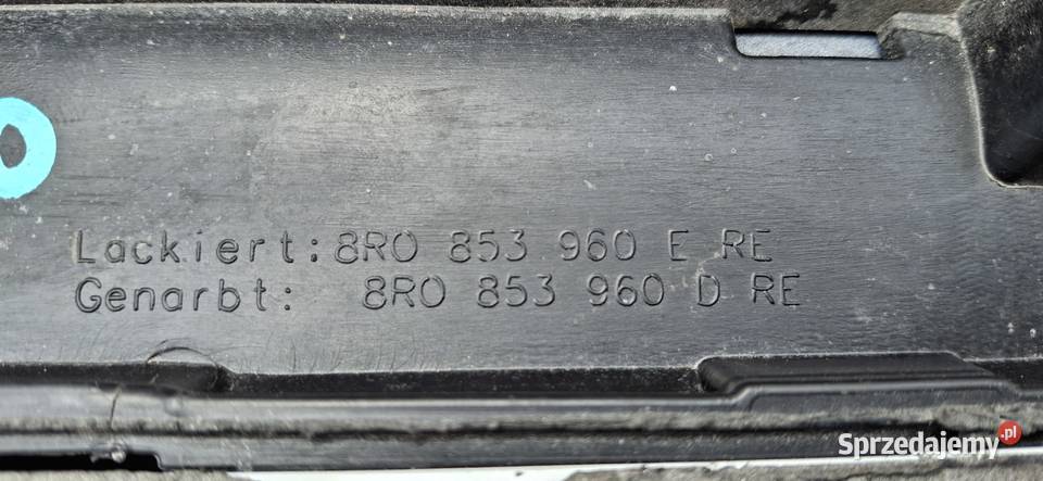 AUDI Q5 8R LISTWA NAKŁADKA DRZWI PRAWY PRZÓD Bieleń