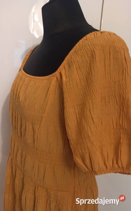 letnia sukienka w kolorze musztardowym Częstochowa