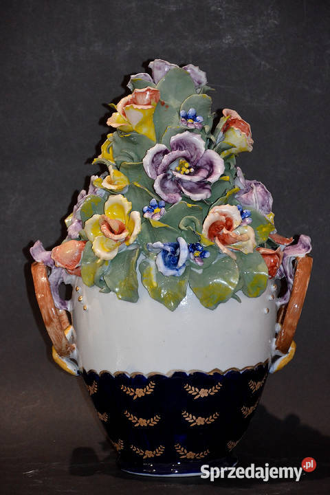 Porcelana ROCERAM aranżacja kwiatowa VIS duża Antyki, Sztuka, Kolekcje Środa Wielkopolska sprzedam