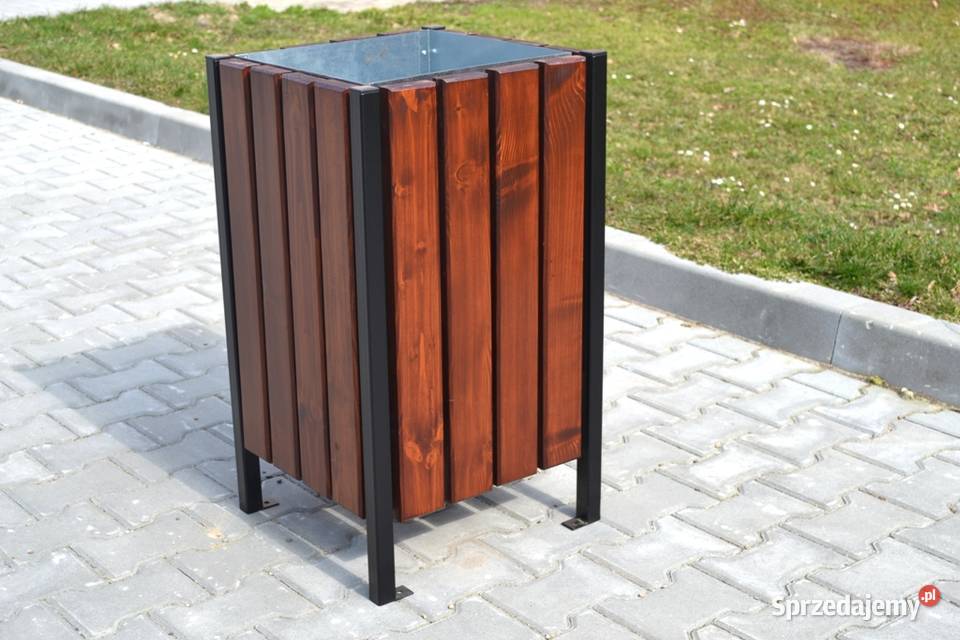Kosz miejski na śmieci na odpadki uliczny