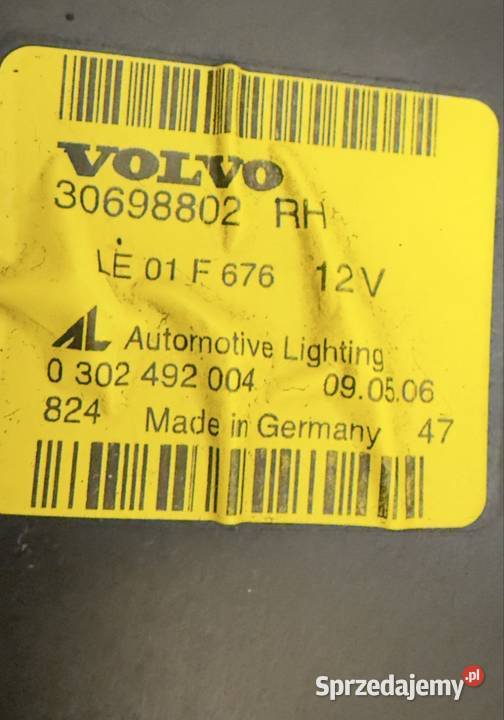 VOLVO V50 S40 II 0407 Oryginalna Prawa Lampa prawe Rawa Mazowiecka sprzedam