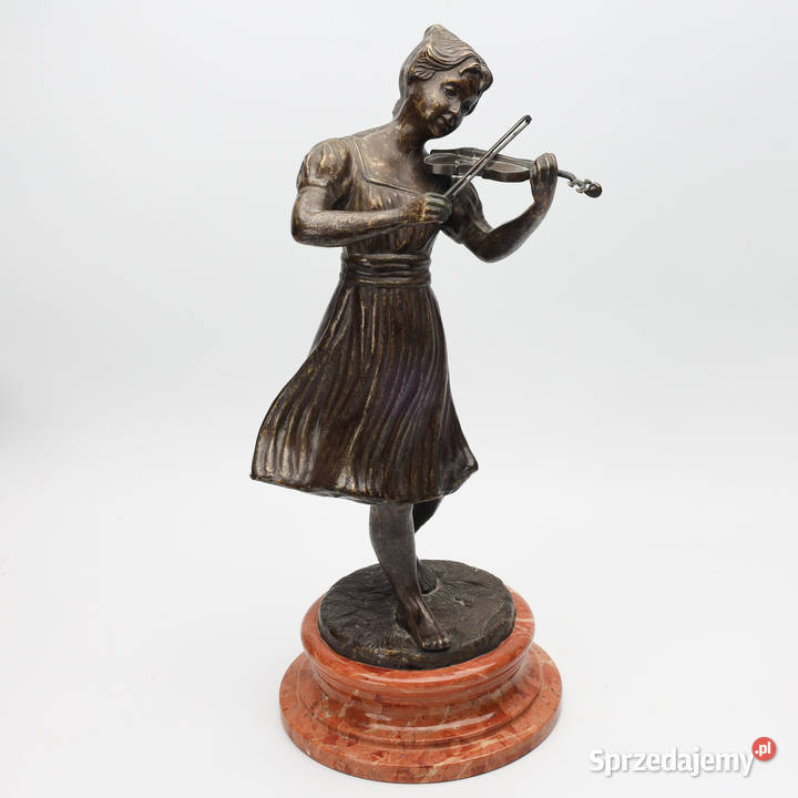 ARTexpert Figurka z brązu kobieta ze skrzypcami Szczecin