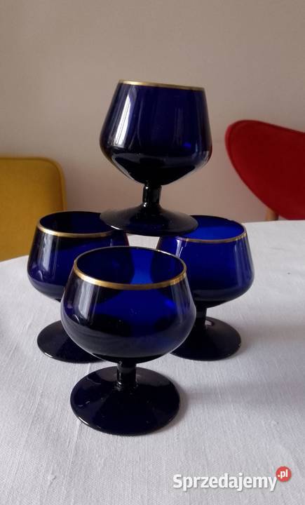 Kieliszki kobaltowe krosno sprzedam