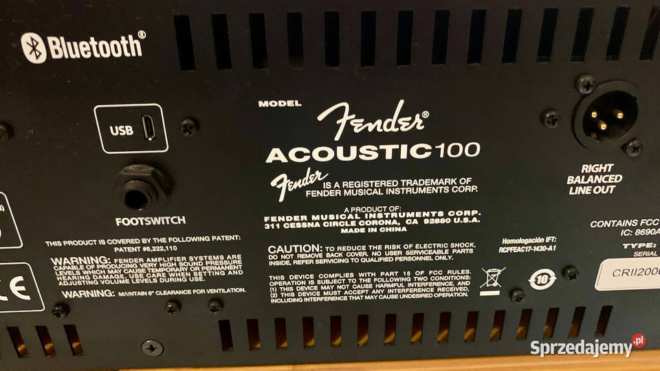 Wzmacniacz akustyczny Fender Acoustic 100 Combo Warszawa