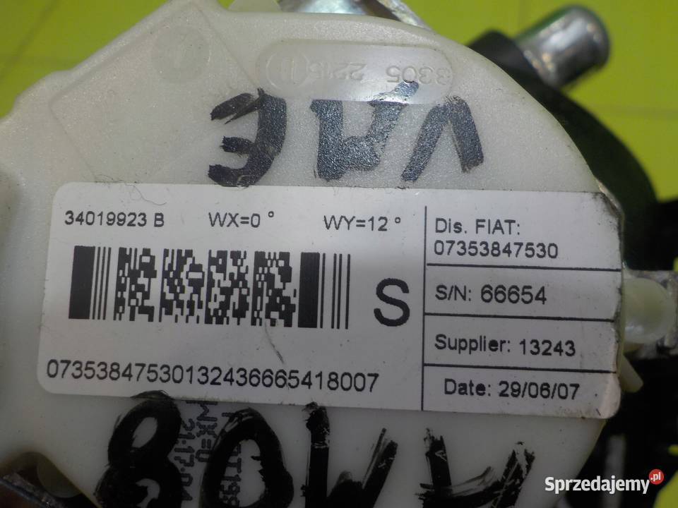 FIAT BRAVO II 08r pas bezpieczenstwa lewy przod osobowe Suków
