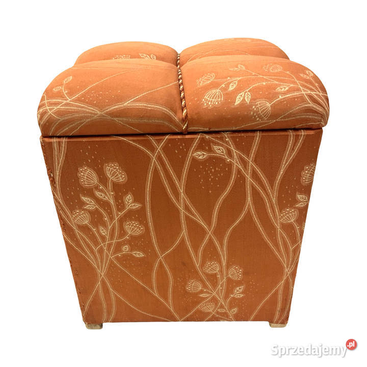Art Deco pufa tapicerowana ze schowkiem Niemcy Meble Warszawa