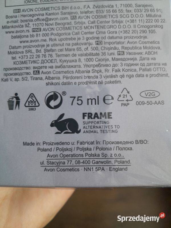 Woda toaletowa Avon Black Suede Dark 75ml śląskie Siadcza