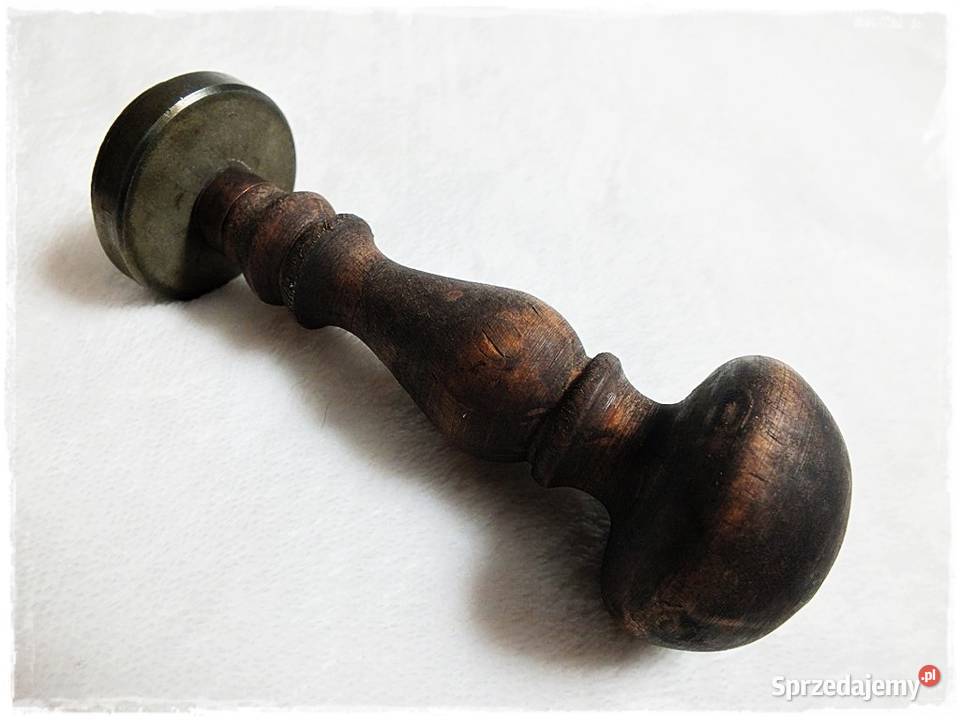 Stara pieczęć drewniana Duża Gwiazda Rosja Żary