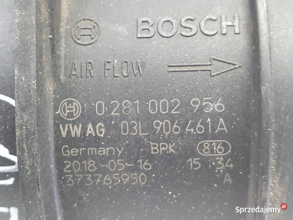 VW Golf VII 20 TDI PRZEPŁYWOMIERZ POWIETRZA osobowe Janów sprzedam