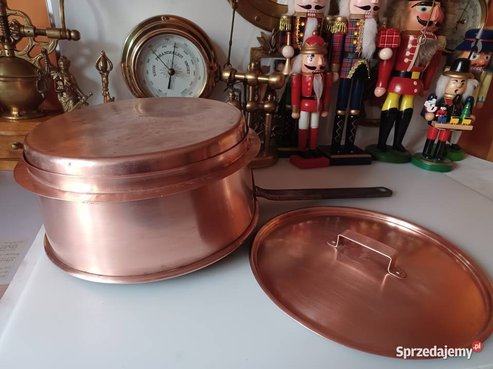 Skandynawski sygnowany rondel miedziany 5l wielkopolskie Poznań sprzedam