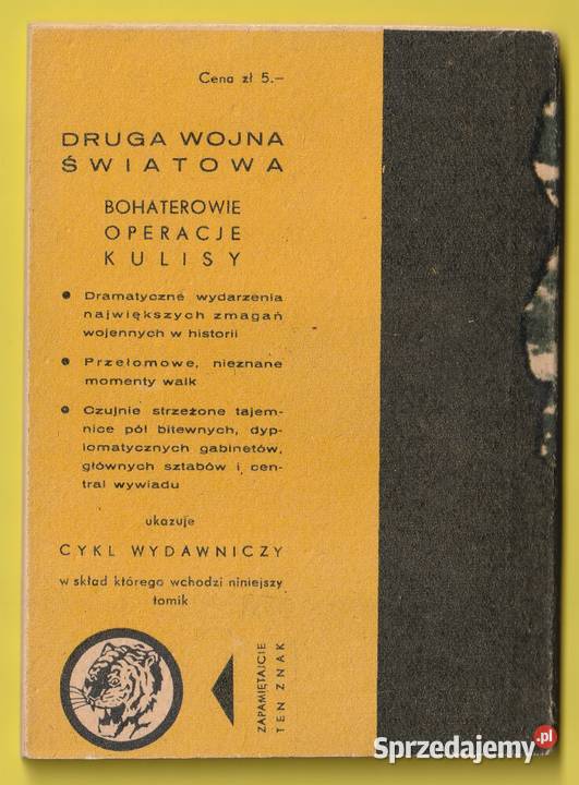ŻÓŁTY TYGRYS TYGRYSY POLUJĄ NOCĄ 1966 Łódź
