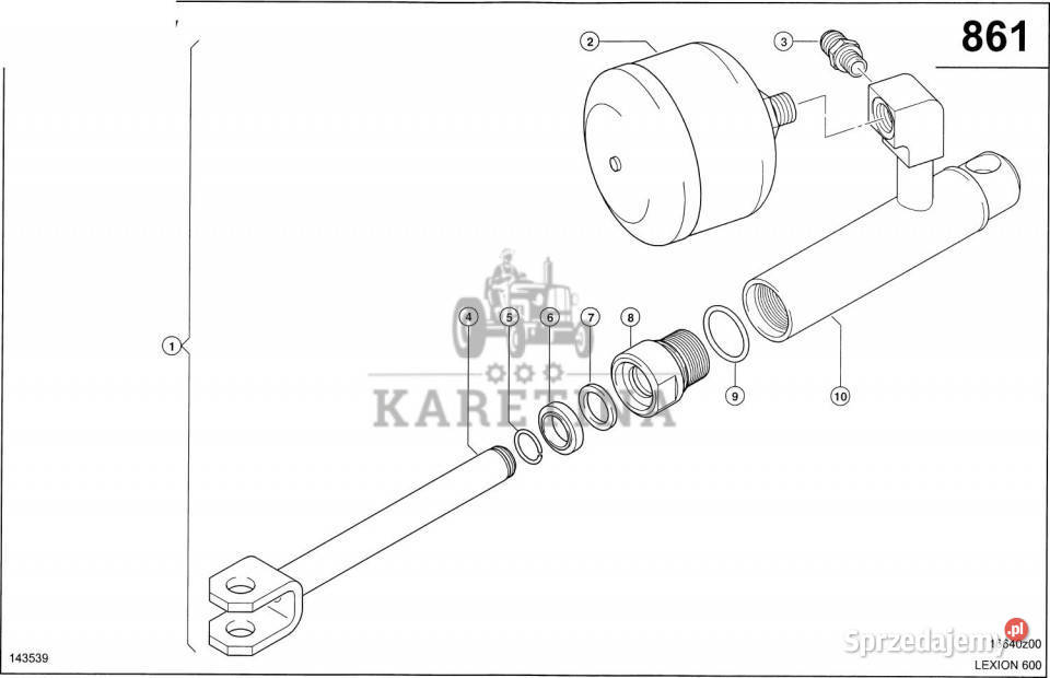 Claas Lexion 600 NURNIKCYLINDER 0000405692 Jastrzębniki