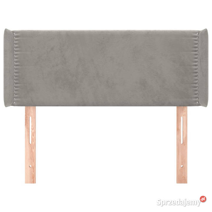 Zagłówek uszak jasnoszary 103x16x7888 aksamit mazowieckie Warszawa