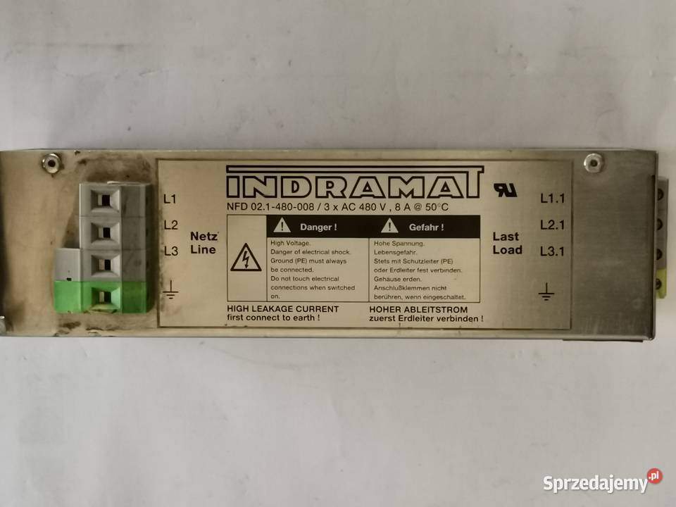 POWERLINE FILTER 3X480V 8A	NFD021480008 Indramat kujawsko-pomorskie